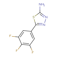 Chemical structure of 5-(3,4,5-trifluorophenyl)-1,3,4-thiadiazol-2-amine - CSSB00011822694