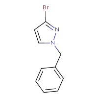 Chemical structure of 1-benzyl-3-bromo-1H-pyrazole - CSSB00010161289