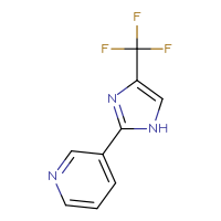 Chemical structure of 3-[4-(trifluoromethyl)-1H-imidazol-2-yl]pyridine - CSSB00000719783