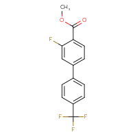 Chemical structure of methyl 3-fluoro-4'-(trifluoromethyl)-[1,1'-biphenyl]-4-carboxylate - CSSB00137326531
