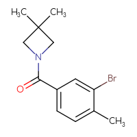Chemical structure of 1-(3-bromo-4-methylbenzoyl)-3,3-dimethylazetidine - CSSB00016599917