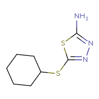 Chemical structure of 5-(cyclohexylsulfanyl)-1,3,4-thiadiazol-2-amine - CSSB00011235875