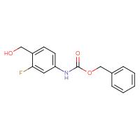 Chemical structure of benzyl N-[3-fluoro-4-(hydroxymethyl)phenyl]carbamate - CSSB03440005688