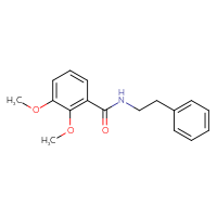 Chemical structure of 2,3-dimethoxy-N-(2-phenylethyl)benzamide - CSSB00047553562
