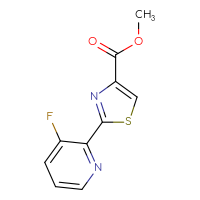 Chemical structure of methyl 2-(3-fluoropyridin-2-yl)-1,3-thiazole-4-carboxylate - CSSB00013009819