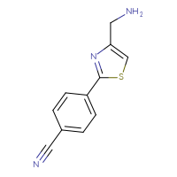 Chemical structure of 4-[4-(aminomethyl)-1,3-thiazol-2-yl]benzonitrile - CSSB00010584846