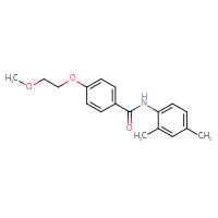 Chemical structure of N-(2,4-dimethylphenyl)-4-(2-methoxyethoxy)benzamide - CSSB00048554696