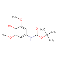 Chemical structure of tert-butyl N-(4-hydroxy-3,5-dimethoxyphenyl)carbamate - CSSB06358994959