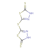 Chemical structure of 5-[(5-sulfanylidene-4,5-dihydro-1,3,4-thiadiazol-2-yl)sulfanyl]-2,3-dihydro-1,3,4-thiadiazole-2-thione - CSSB00121639177
