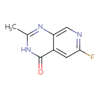 Chemical structure of 6-fluoro-2-methyl-3H,4H-pyrido[3,4-d]pyrimidin-4-one - CSSB00020640883