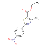 Chemical structure of ethyl 4-methyl-2-(4-nitrophenyl)-1,3-thiazole-5-carboxylate - CSSB00028033480