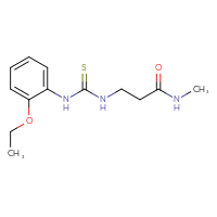 Chemical structure of 3-{[(2-ethoxyphenyl)carbamothioyl]amino}-N-methylpropanamide - CSSB01039167879