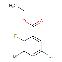 Chemical structure of ethyl 3-bromo-5-chloro-2-fluorobenzoate - CSSB00012920311