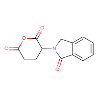 Chemical structure of 3-(1-oxo-2,3-dihydro-1H-isoindol-2-yl)oxane-2,6-dione - CSSB00121632751