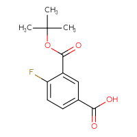 Chemical structure of 3-[(tert-butoxy)carbonyl]-4-fluorobenzoic acid - CSSB00102879870
