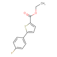 Chemical structure of ethyl 5-(4-fluorophenyl)thiophene-2-carboxylate - CSSB00020604521