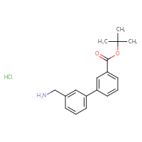Chemical structure of tert-butyl 3'-(aminomethyl)-[1,1'-biphenyl]-3-carboxylate hydrochloride - CSSB00134615142