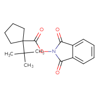 Chemical structure of 1,3-dioxo-2,3-dihydro-1H-isoindol-2-yl 1-tert-butylcyclopentane-1-carboxylate - CSSB06258920946