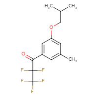 Chemical structure of 2,2,3,3,3-pentafluoro-1-[3-methyl-5-(2-methylpropoxy)phenyl]propan-1-one - CSSB21103684584