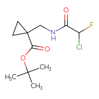 Chemical structure of tert-butyl 1-[(2-chloro-2-fluoroacetamido)methyl]cyclopropane-1-carboxylate - CSSB21332122055