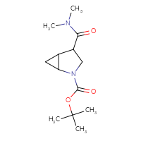 Chemical structure of tert-butyl 4-(dimethylcarbamoyl)-2-azabicyclo[3.1.0]hexane-2-carboxylate - CSSB00114224226