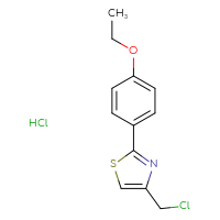 Chemical structure of 4-(chloromethyl)-2-(4-ethoxyphenyl)-1,3-thiazole hydrochloride - CSSB00000683404