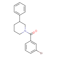 Chemical structure of 1-(3-bromobenzoyl)-3-phenylpiperidine - CSSB02073961348