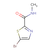 Chemical structure of 5-bromo-N-methyl-1,3-thiazole-2-carboxamide - CSSB00010739607