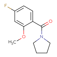 Chemical structure of 1-(4-fluoro-2-methoxybenzoyl)pyrrolidine - CSSB02497652078