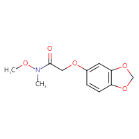 Chemical structure of 2-(2H-1,3-benzodioxol-5-yloxy)-N-methoxy-N-methylacetamide - CSSB21151594722