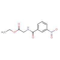 Chemical structure of ethyl 2-[(3-nitrophenyl)formamido]acetate - CSSB00000486851