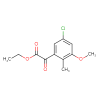 Chemical structure of ethyl 2-(5-chloro-3-methoxy-2-methylphenyl)-2-oxoacetate - CSSB00133512409