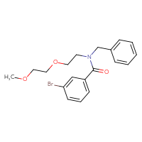 Chemical structure of N-benzyl-3-bromo-N-[2-(2-methoxyethoxy)ethyl]benzamide - CSSB00129938362