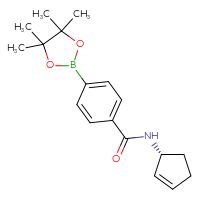 Chemical structure of N-[(1R)-cyclopent-2-en-1-yl]-4-(4,4,5,5-tetramethyl-1,3,2-dioxaborolan-2-yl)benzamide - CSSB02522232614