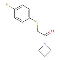 Chemical structure of 1-(azetidin-1-yl)-2-[(4-fluorophenyl)sulfanyl]ethan-1-one - CSSB00103320634