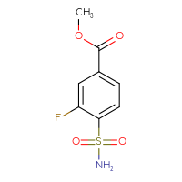 Chemical structure of methyl 3-fluoro-4-sulfamoylbenzoate - CSSB00102838906