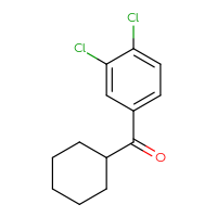 Chemical structure of cyclohexyl(3,4-dichlorophenyl)methanone - CSSB00011271029