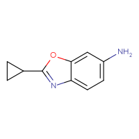 Chemical structure of 2-cyclopropyl-1,3-benzoxazol-6-amine - CSSB00000685360