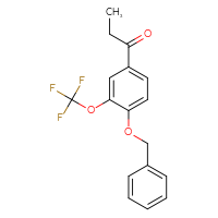 Chemical structure of 1-[4-(benzyloxy)-3-(trifluoromethoxy)phenyl]propan-1-one - CSSB21103685658