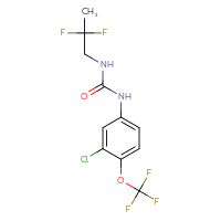 Chemical structure of 1-[3-chloro-4-(trifluoromethoxy)phenyl]-3-(2,2-difluoropropyl)urea - CSSB00739697037