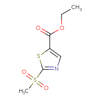 Chemical structure of ethyl 2-methanesulfonyl-1,3-thiazole-5-carboxylate - CSSB00032799739