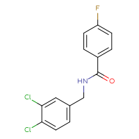Chemical structure of N-[(3,4-dichlorophenyl)methyl]-4-fluorobenzamide - CSSB00049193854