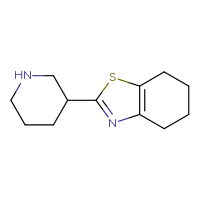 Chemical structure of 2-(piperidin-3-yl)-4,5,6,7-tetrahydro-1,3-benzothiazole - CSSB00000690455