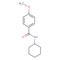 Chemical structure of N-cyclohexyl-4-methoxybenzamide - CSSB00046058257