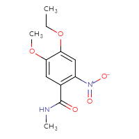 Chemical structure of 4-ethoxy-5-methoxy-N-methyl-2-nitrobenzamide - CSSB02002936261