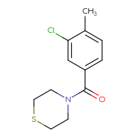 Chemical structure of 4-(3-chloro-4-methylbenzoyl)thiomorpholine - CSSB00067416198