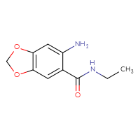 Chemical structure of 6-amino-N-ethyl-2H-1,3-benzodioxole-5-carboxamide - CSSB00011599920