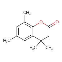 Chemical structure of 4,4,6,8-tetramethyl-3,4-dihydro-2H-1-benzopyran-2-one - CSSB00010005795
