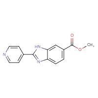 Chemical structure of methyl 2-(pyridin-4-yl)-1H-1,3-benzodiazole-6-carboxylate - CSSB00160512023
