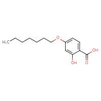 Chemical structure of 4-(heptyloxy)-2-hydroxybenzoic acid - CSSB14823692014